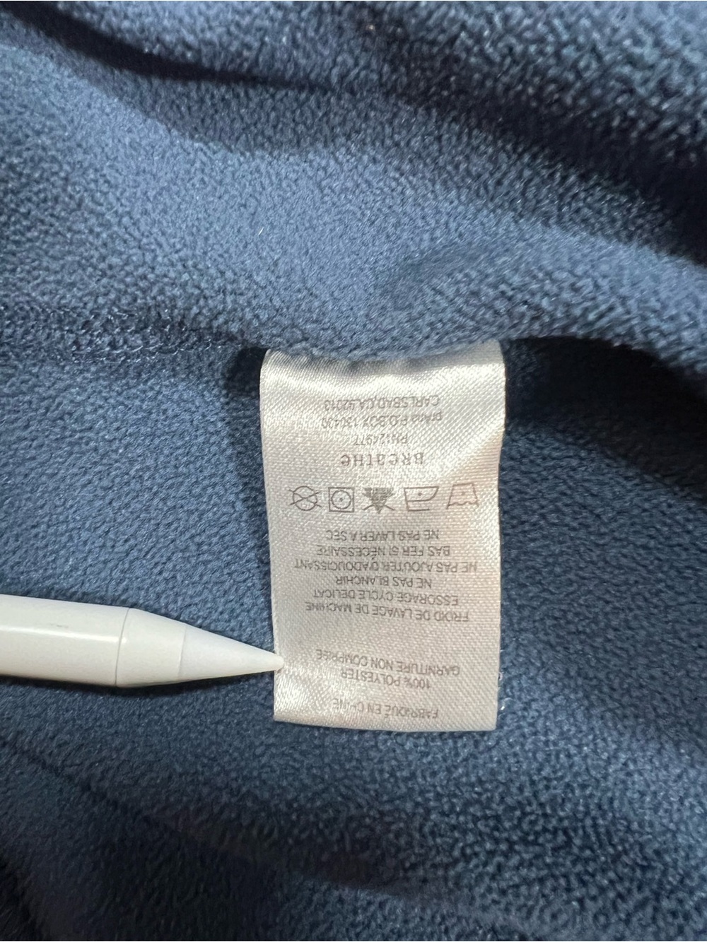 prAna Quarter‑Zip Pullover – Blue Grid Pattern Size L Outdoor Performance Layer - Picture 12 of 13